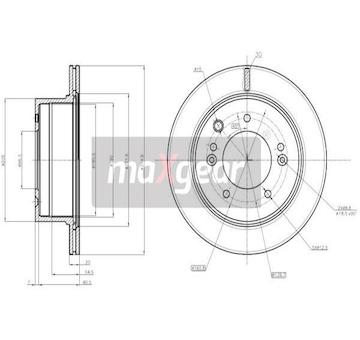 Brzdový kotouč MAXGEAR 19-1865