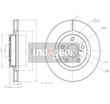 Brzdový kotouč MAXGEAR 19-1866