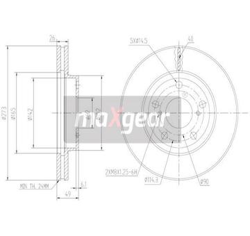 Brzdový kotouč MAXGEAR 19-1867