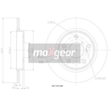 Brzdový kotouč MAXGEAR 19-1869