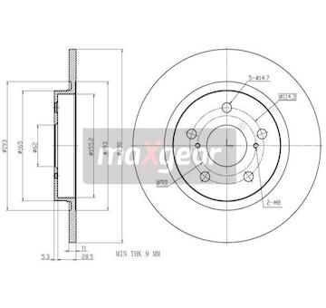 Brzdový kotouč MAXGEAR 19-1870