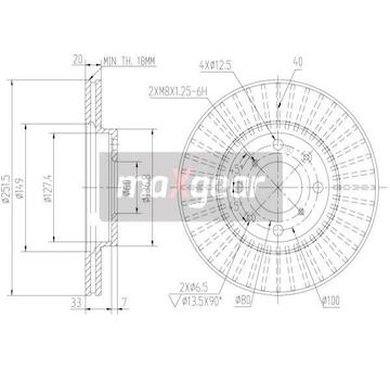 Brzdový kotouč MAXGEAR 19-1871