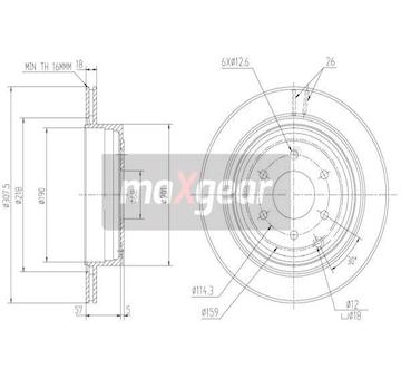 Brzdový kotouč MAXGEAR 19-1872