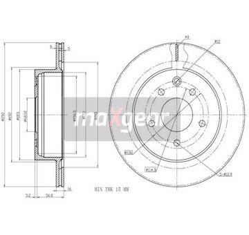 Brzdový kotouč MAXGEAR 19-1873