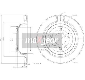 Brzdový kotouč MAXGEAR 19-1874