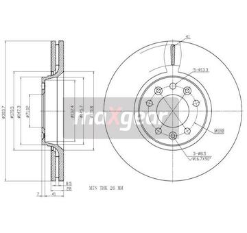Brzdový kotouč MAXGEAR 19-1877