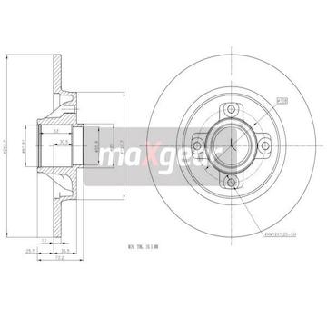 Brzdový kotouč MAXGEAR 19-1902