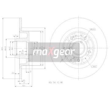 Brzdový kotouč MAXGEAR 19-1904
