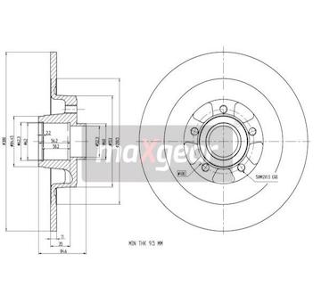 Brzdový kotouč MAXGEAR 19-1905