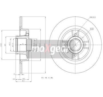 Brzdový kotouč MAXGEAR 19-1906