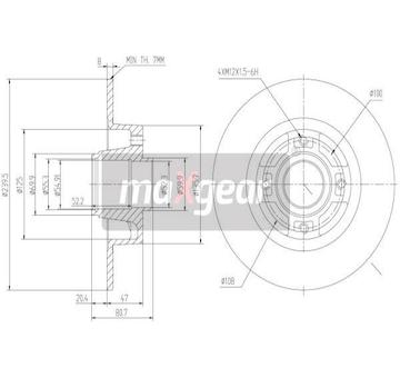 Brzdový kotouč MAXGEAR 19-1907