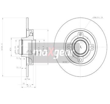 Brzdový kotouč MAXGEAR 19-1909