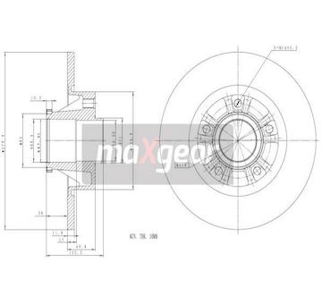 Brzdový kotouč MAXGEAR 19-1911