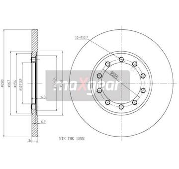 Brzdový kotouč MAXGEAR 19-1932