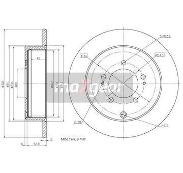 Brzdový kotouč MAXGEAR 19-1933
