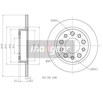 Brzdový kotouč MAXGEAR 19-1934