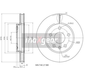 Brzdový kotouč MAXGEAR 19-1935