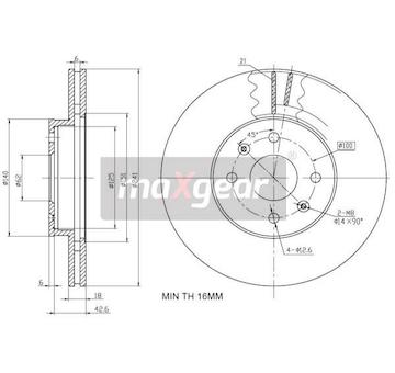 Brzdový kotouč MAXGEAR 19-1937