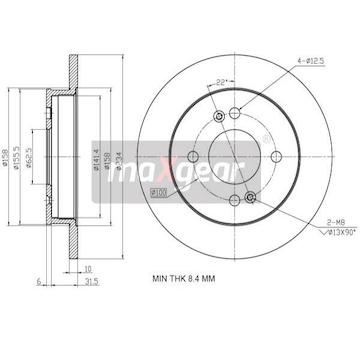 Brzdový kotouč MAXGEAR 19-1938