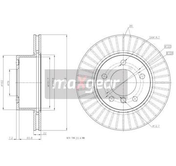 Brzdový kotouč MAXGEAR 19-1940