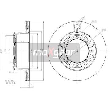 Brzdový kotouč MAXGEAR 19-1942