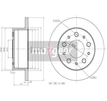 Brzdový kotouč MAXGEAR 19-1944