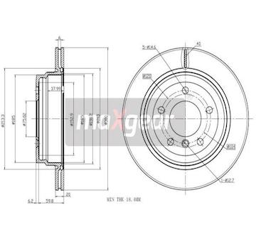 Brzdový kotouč MAXGEAR 19-1947