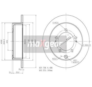 Brzdový kotouč MAXGEAR 19-1948