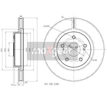 Brzdový kotouč MAXGEAR 19-1952