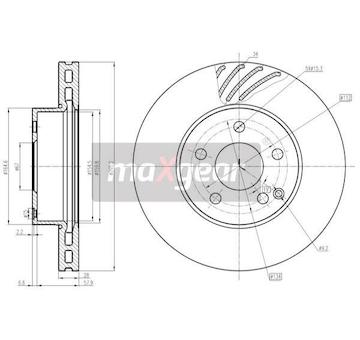 Brzdový kotouč MAXGEAR 19-1953