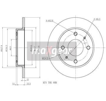 Brzdový kotouč MAXGEAR 19-1955