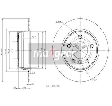Brzdový kotouč MAXGEAR 19-1960