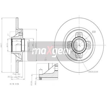 Brzdový kotouč MAXGEAR 19-1963