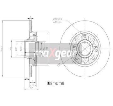 Brzdový kotouč MAXGEAR 19-1969