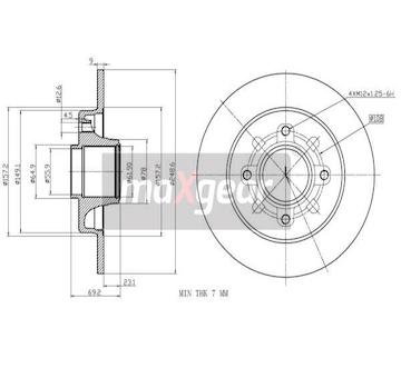 Brzdový kotouč MAXGEAR 19-1971