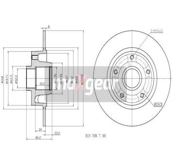 Brzdový kotouč MAXGEAR 19-1973