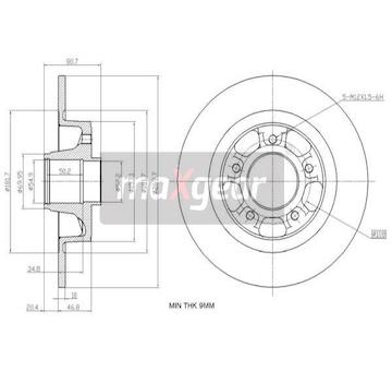 Brzdový kotouč MAXGEAR 19-1977