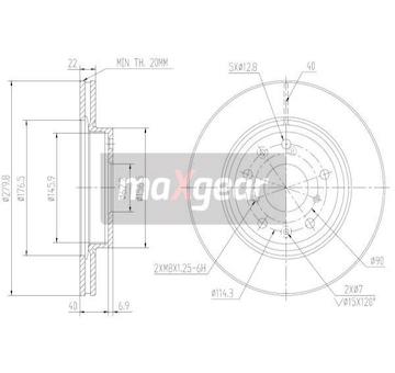 Brzdový kotouč MAXGEAR 19-2003