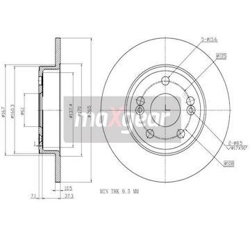 Brzdový kotouč MAXGEAR 19-2004