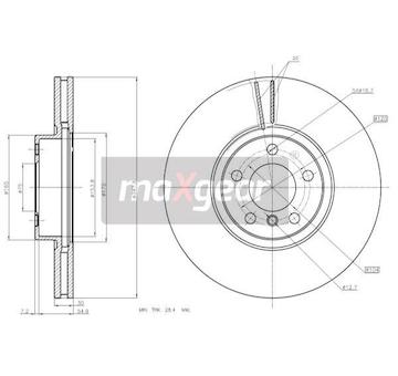 Brzdový kotouč MAXGEAR 19-2005