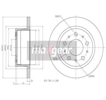Brzdový kotouč MAXGEAR 19-2008