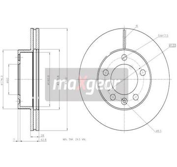 Brzdový kotouč MAXGEAR 19-2009