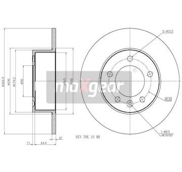 Brzdový kotouč MAXGEAR 19-2010