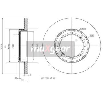 Brzdový kotouč MAXGEAR 19-2012
