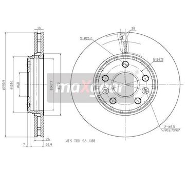 Brzdový kotouč MAXGEAR 19-2013MAX