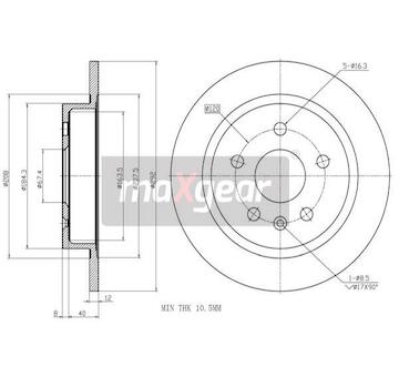 Brzdový kotouč MAXGEAR 19-2017