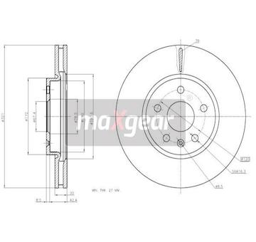 Brzdový kotouč MAXGEAR 19-2019