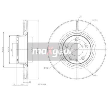 Brzdový kotouč MAXGEAR 19-2021