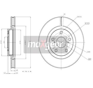 Brzdový kotouč MAXGEAR 19-2196