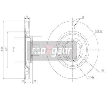 Brzdový kotouč MAXGEAR 19-2205